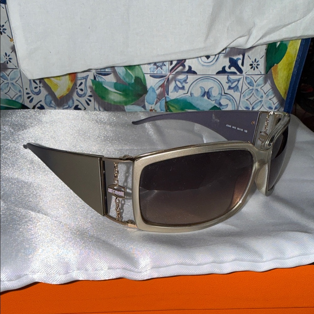 Just Cavalli Gold and Black Sunglasses